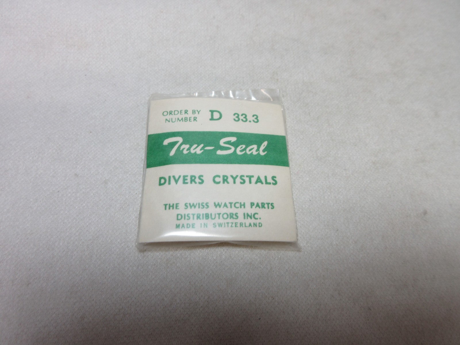 TRU SEAL DIVERS ROUND WATCH CRYSTAL D 33.3 WATERPROOF REPLACEMENT PART #453