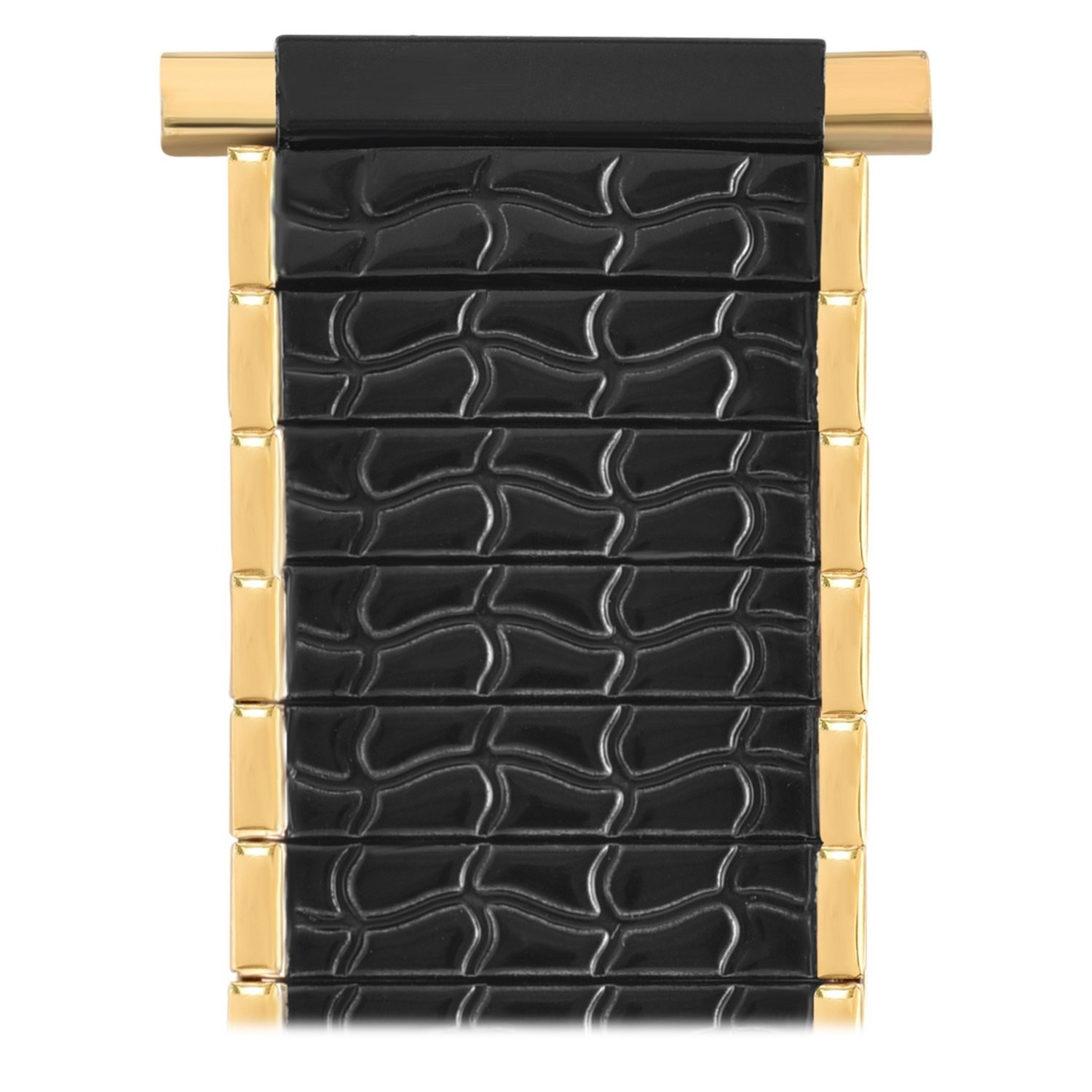 Men’s Twist-O-Flex™ 16-22MM Adjustable Straight End Romunda Band Black and