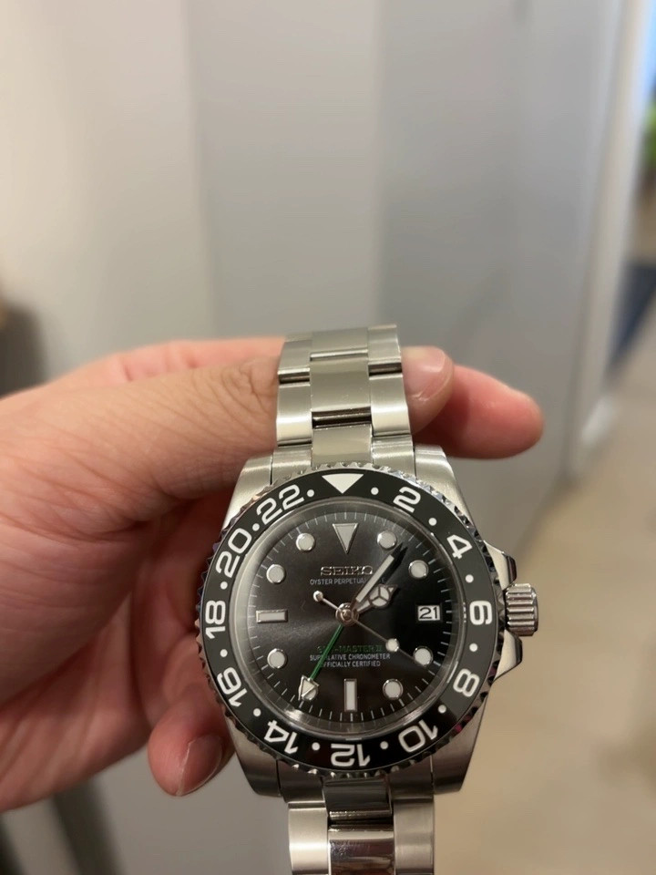 GMT NH34 Watch Hands Ice Blue Green Luminous for NH34 Movement Watch Parts