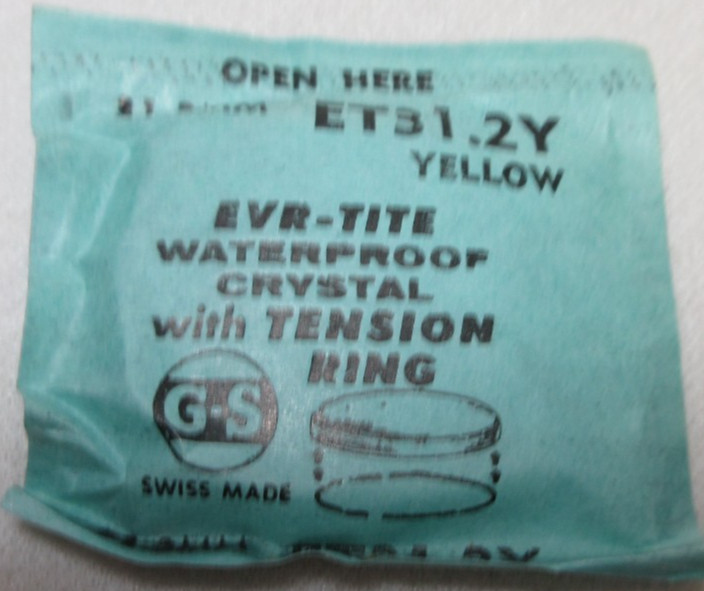 GS ROUND WATCH CRYSTAL ET31.2Y WATERPROOF EVR TITE WATCH REPLACEMENT PART #422