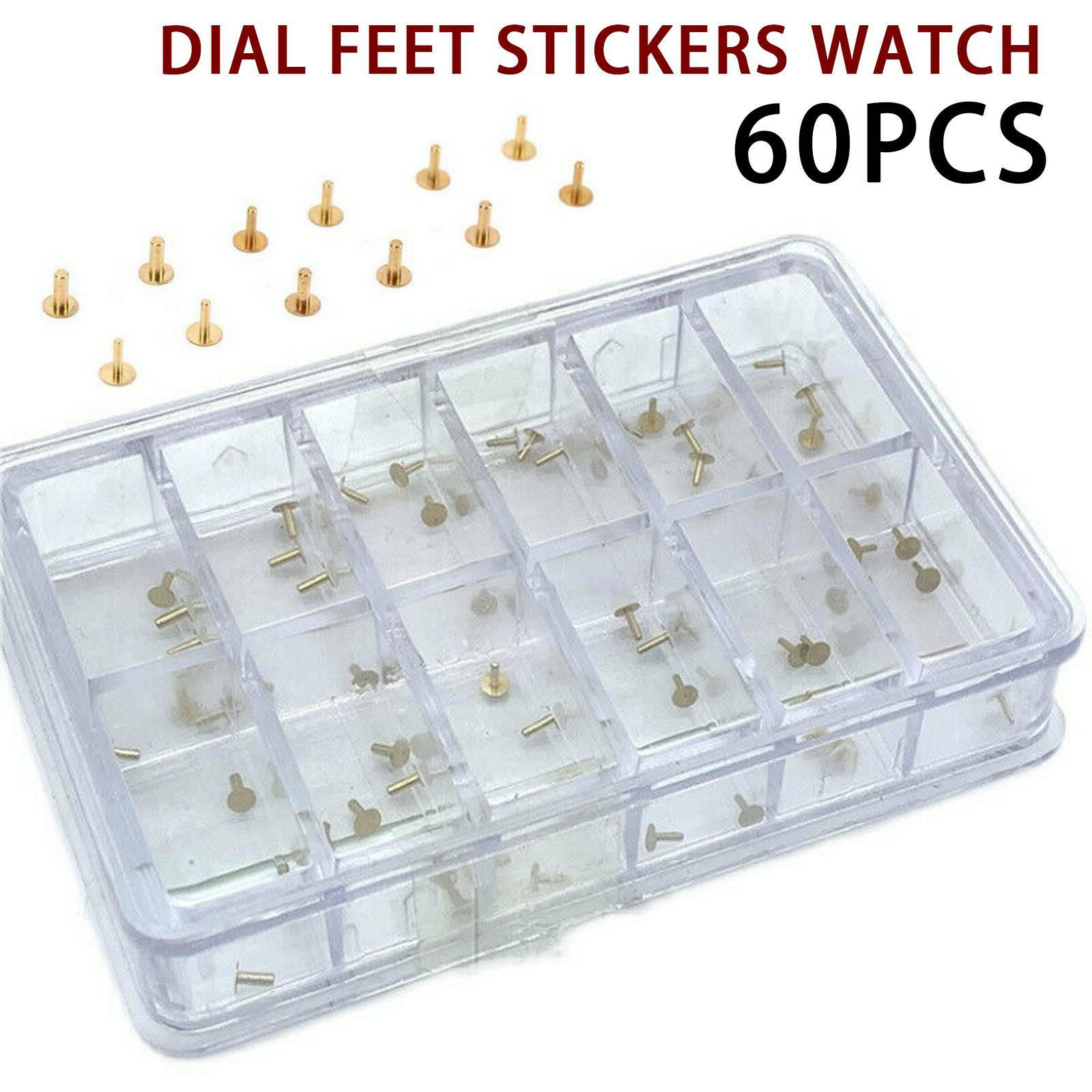60pcs Dial Feet Stickers Watch Movement Repairment Spare Parts Watchmaker Tool