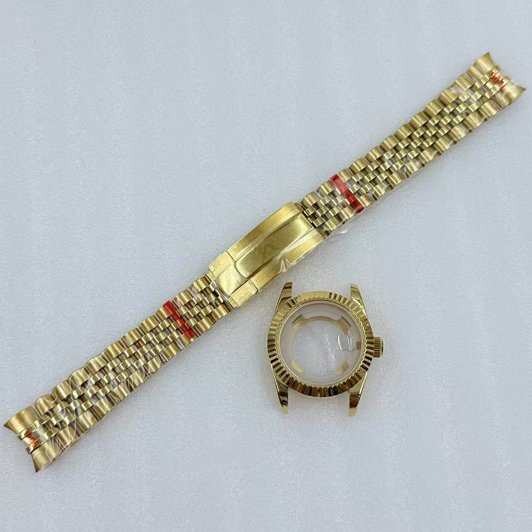 31mm Female Stainless Watch Case +Strap Sapphire for Nh05 Movement 24.5mm Dial