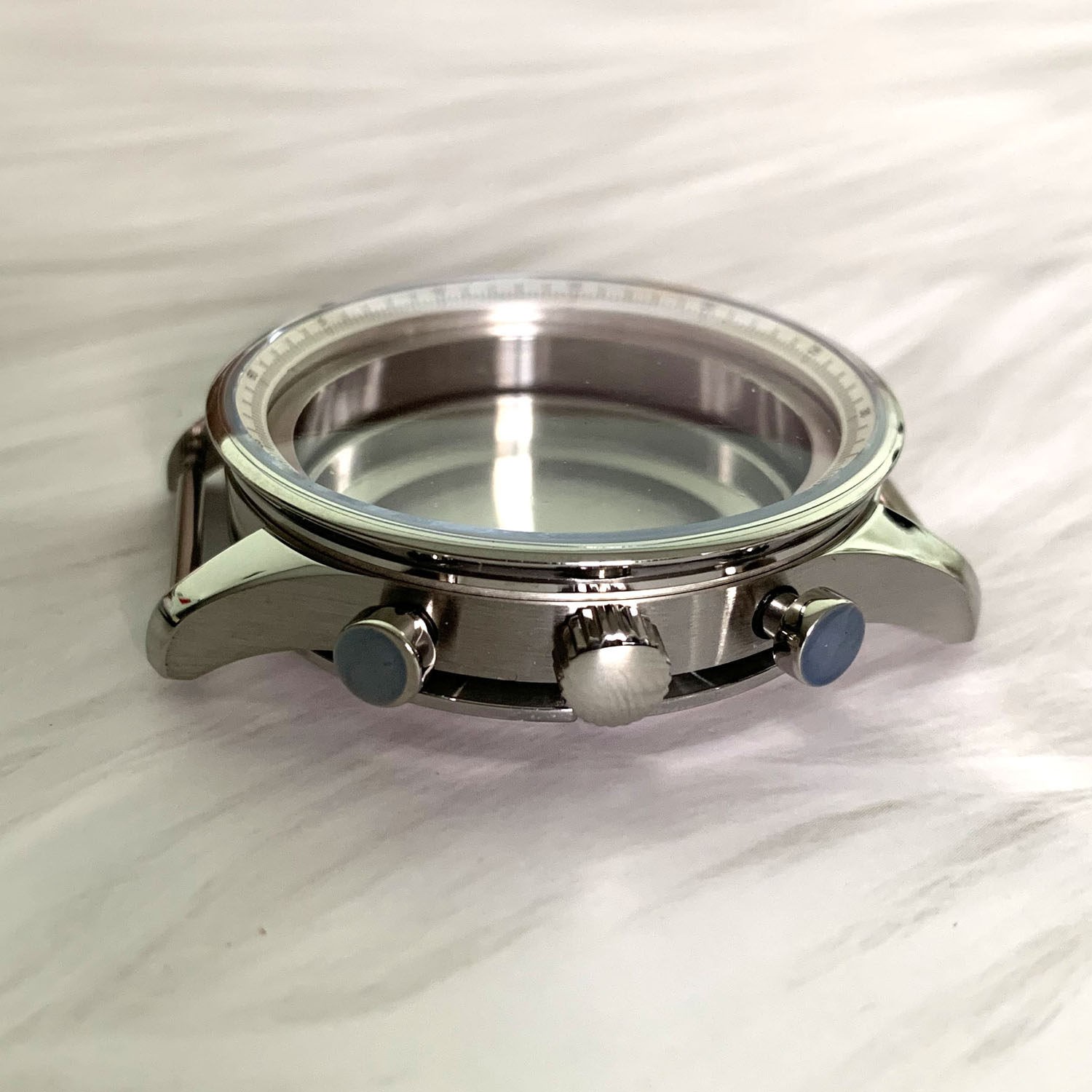41mm Stainless Watch Case 34.6mm Watch Dial For Vk61 Movement Replacement Parts