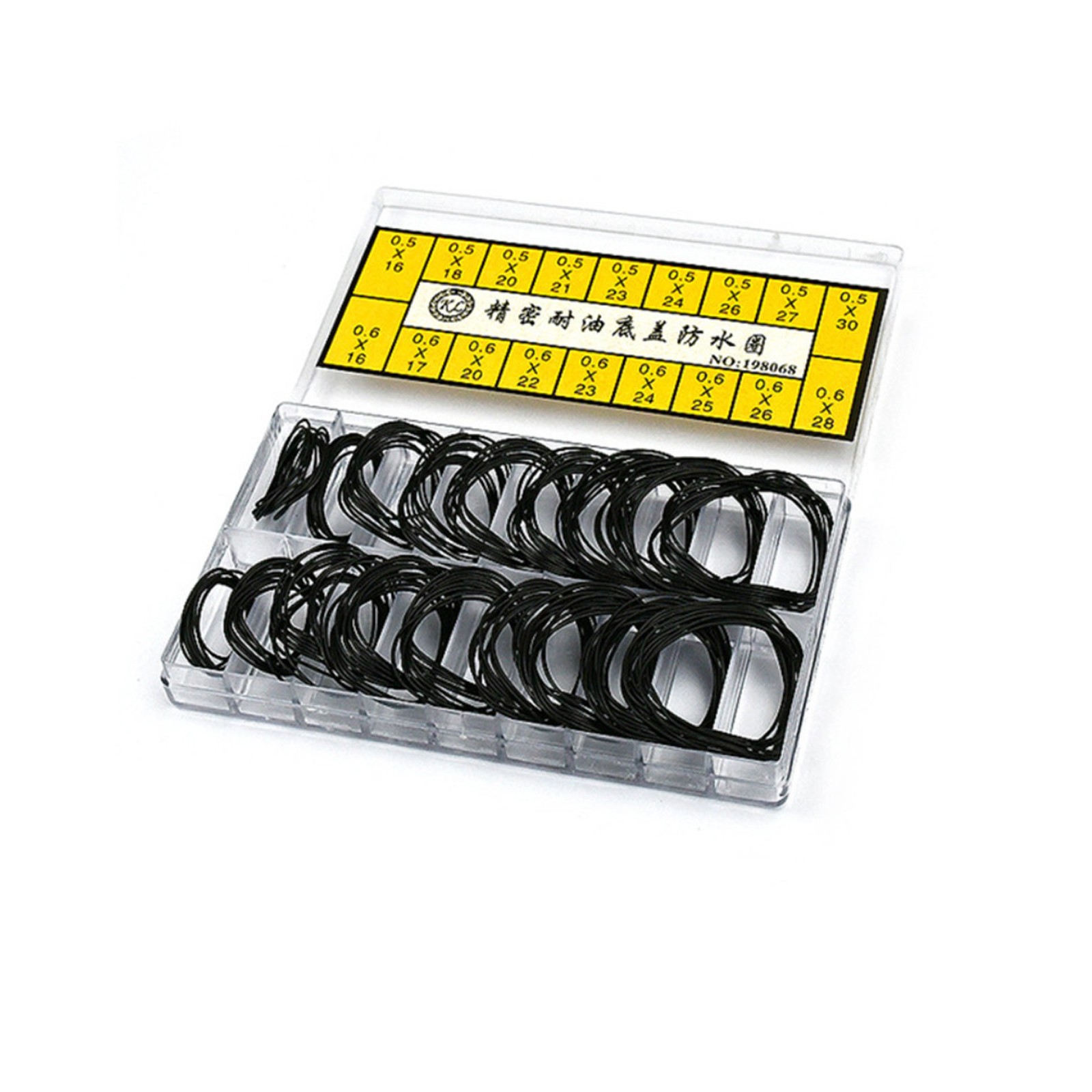 200pcs 0.5&0.6mm Waterproof Watch O-Ring Rubber Gasket Assortment For Watchmaker