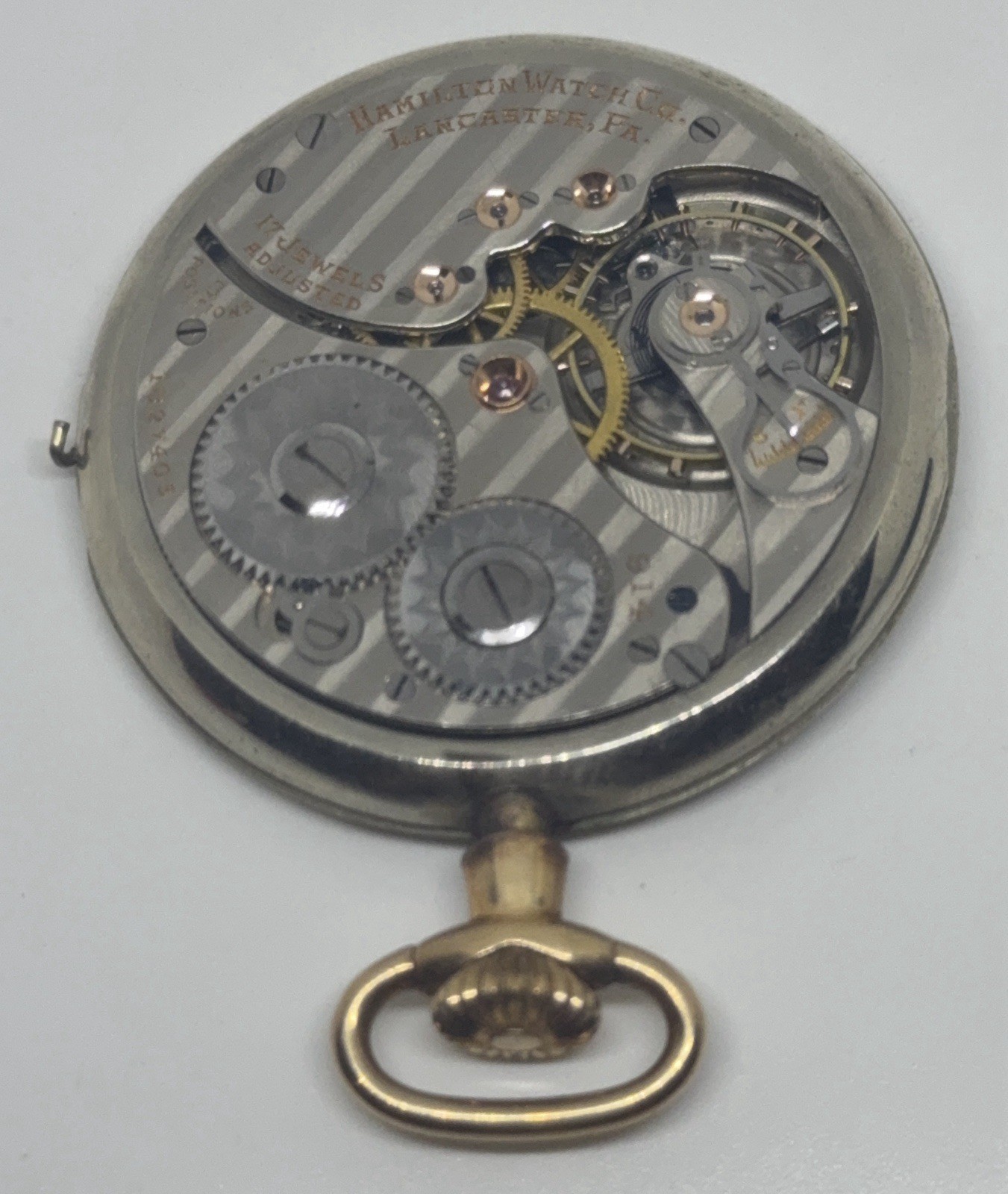 Hamilton Pocket Watch 914 Movement 17 Jewels 3 Positions 1917 12s Does Not Run