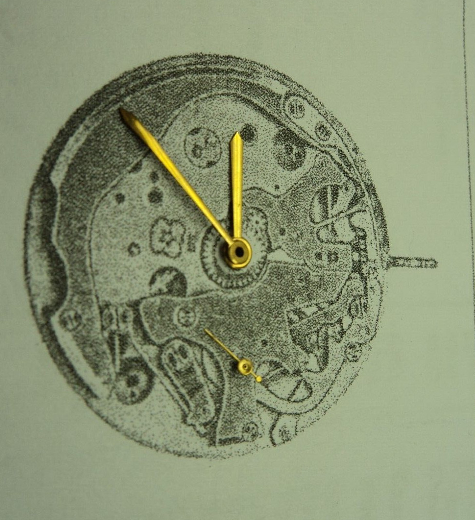 Venus 150-175-178-179-183-184-185-186-187-188 Chronograph Hands Gold Sword