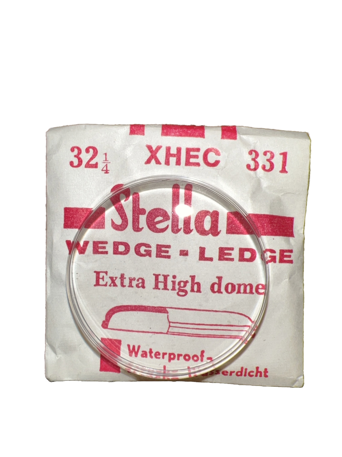 XHEC 32 1/4 331 EXTRA HIGH DOME ROUND PLASTIC WATCH CRYSTAL Stella Holland
