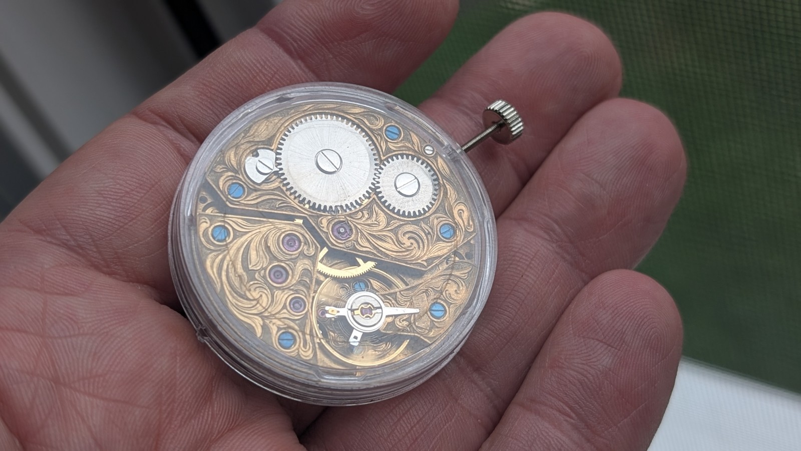 New ST3600 Mechanical Watch Movement – Hand-Engraved, Gold-Plated (6497)