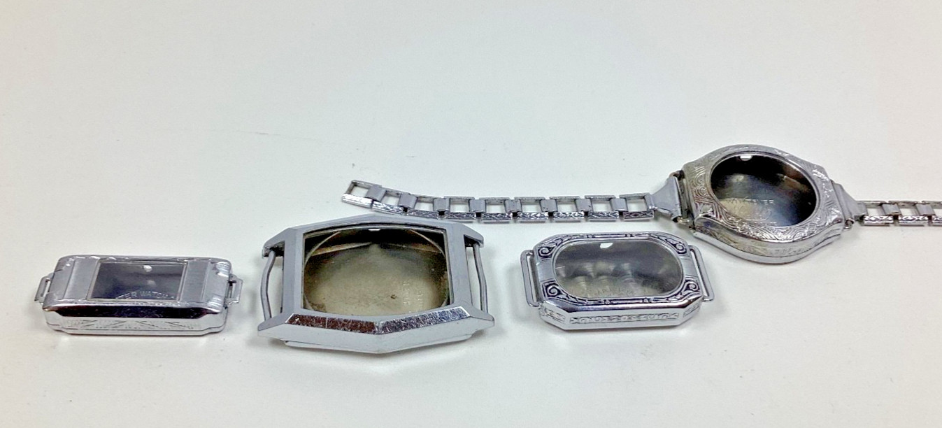 Lot of Vintage Art Deco Watch Case Master, Adler, Marion I.W.C.CO Diel W.C CO.