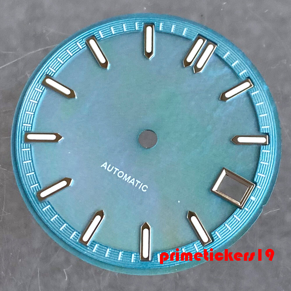 29mm Mother of Pearl MOP Automatic Watch Dial Face Date Luminous Fit NH35 Movt