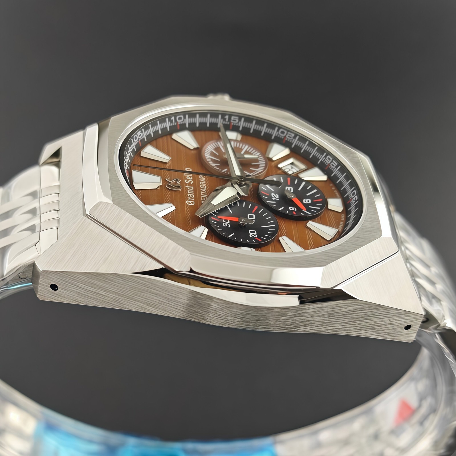 44.5mm Stainless Watch Set Vk63 Movement Sapphire 32.5mm Watch Dial Green Lume