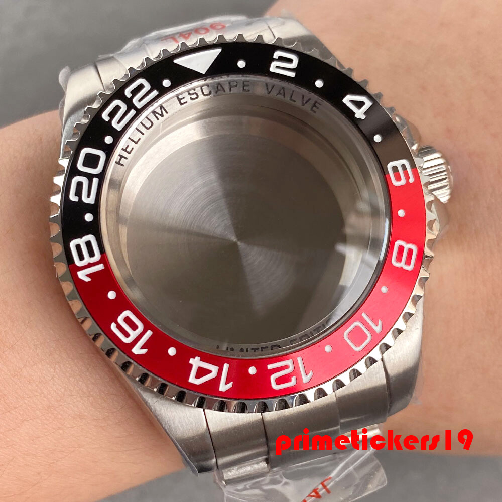 43mm Steel Watch Case Bracelet Sapphire Accessories Fit NH34 NH35 ETA2824 PT5000