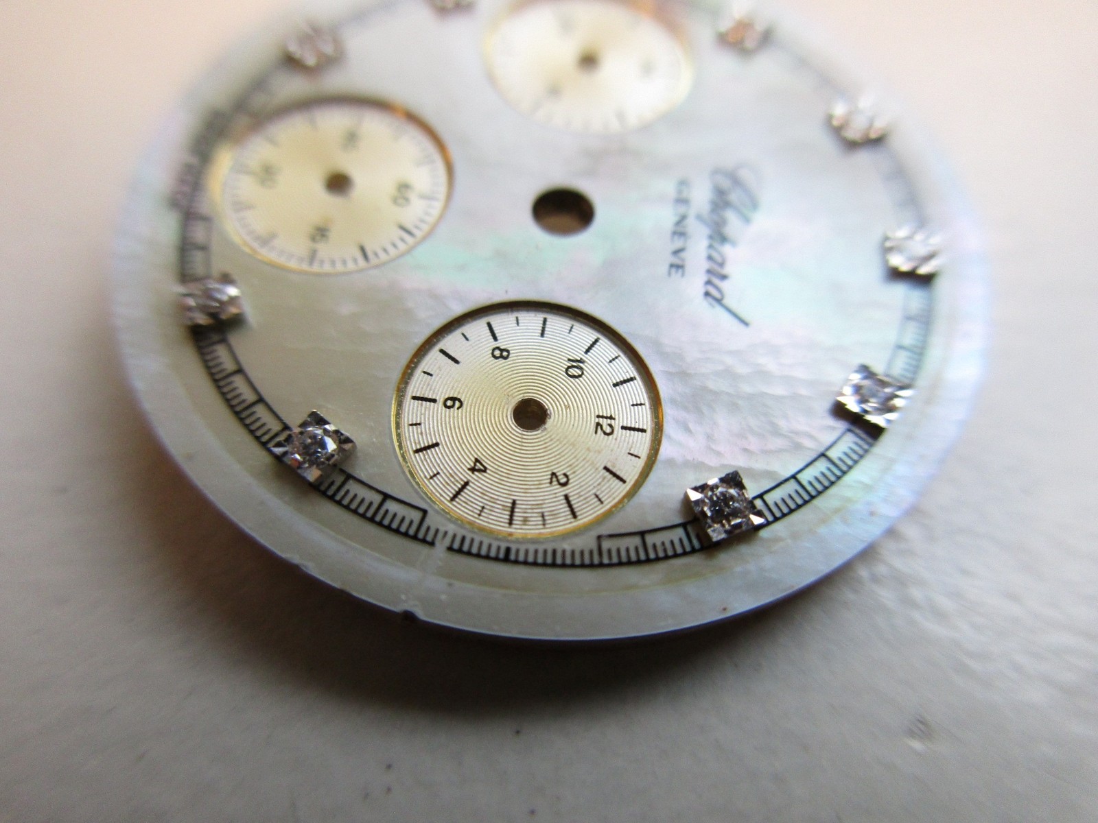 Chopard Geneve MOP Mother of Pearl chronograph watch dial ø 23.6 mm