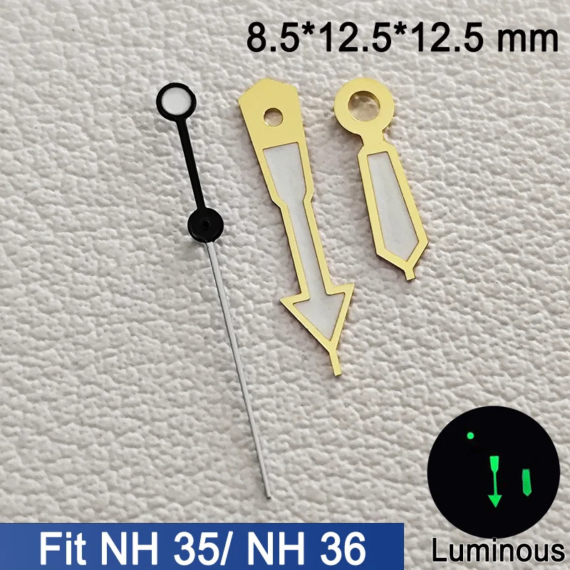 Green Luminous Watch Hands Fit NH35 NH36 Series Movement Replacement Parts