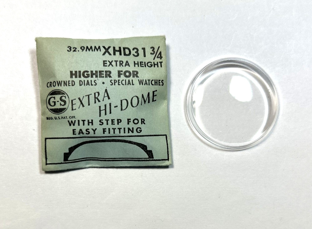 XHD 31 3/4 EXTRA HIGH DOME ROUND PLASTIC WATCH CRYSTAL 32.9mm