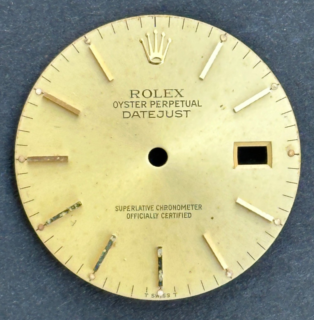 Vintage Rolex Oyster Perpertual Datejust Watch Dial For 36mm Case 16013 16233