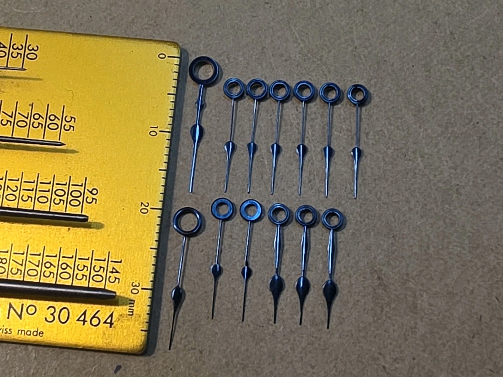 Lot Of 13 Mixed American Pocket Watch Spade Hour Hands-18s×2, 16s×11