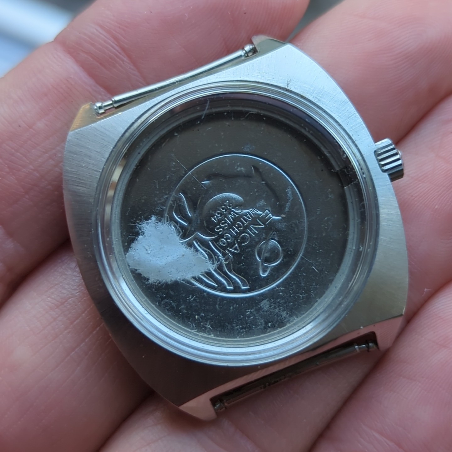 Enicar Ocean Pearl 2334 180-54-12 Steel NOS Watch Case 37mm (W34)