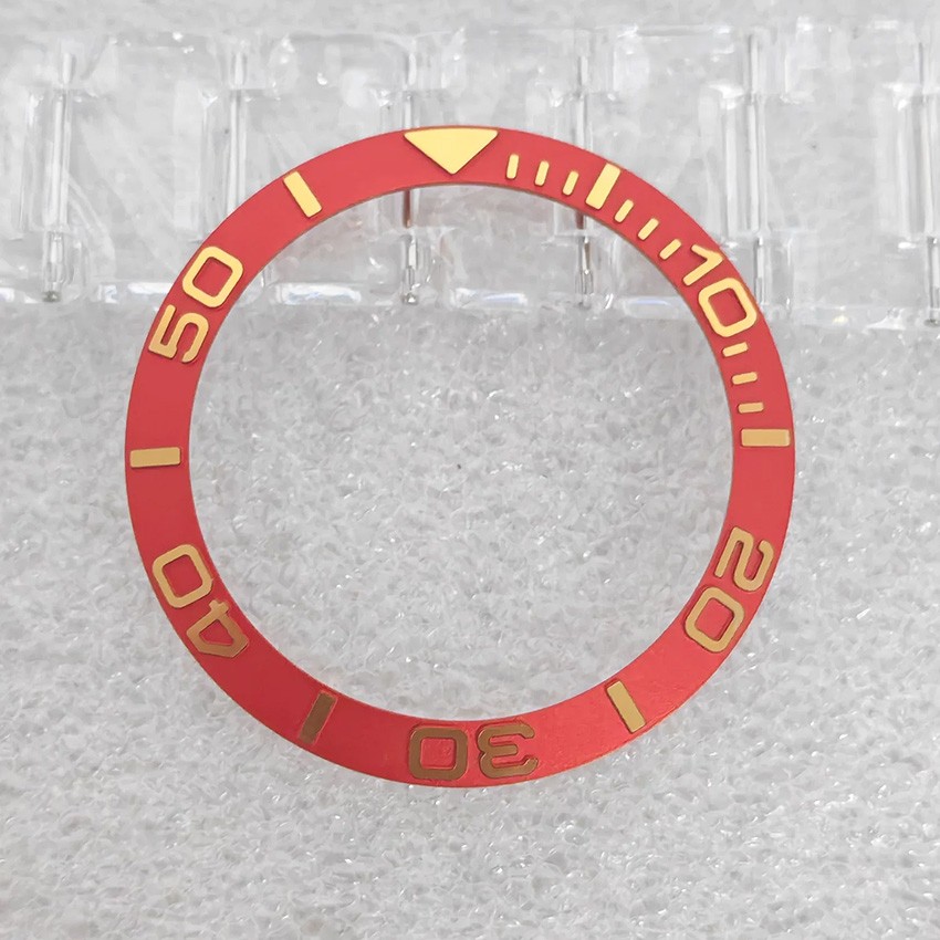 Aluminum Bezel Watch Accessory 38MM–30.6MM Gold-Letter for 40MM Case
