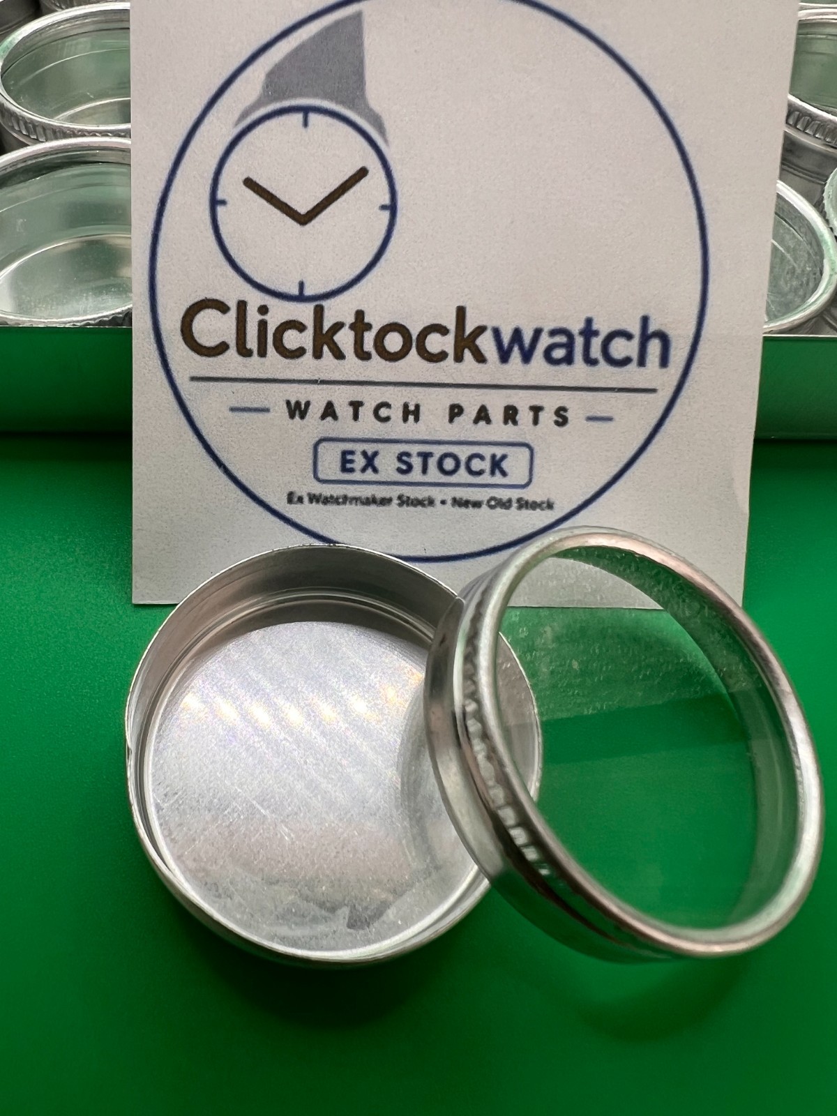 Watchmaker Aluminium Parts Storage Box 20 Clear Top Tins Watch Repair NOS