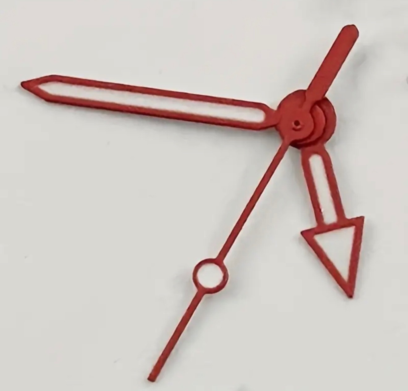1 Set Luminous Watch Hand Red 8x12x12.5mm For NH35 NH36