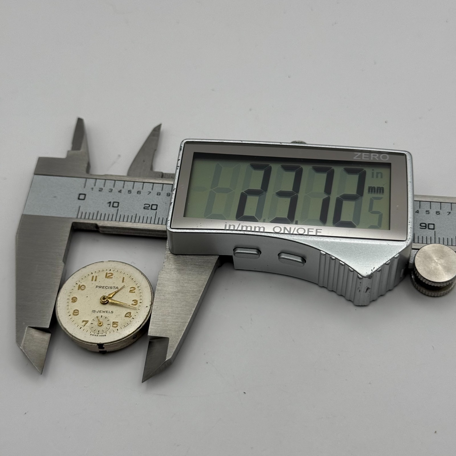 Arogno 125 Watch Movement Precista Steelco 15 Jewels Manual Wind Parts 23.7mm