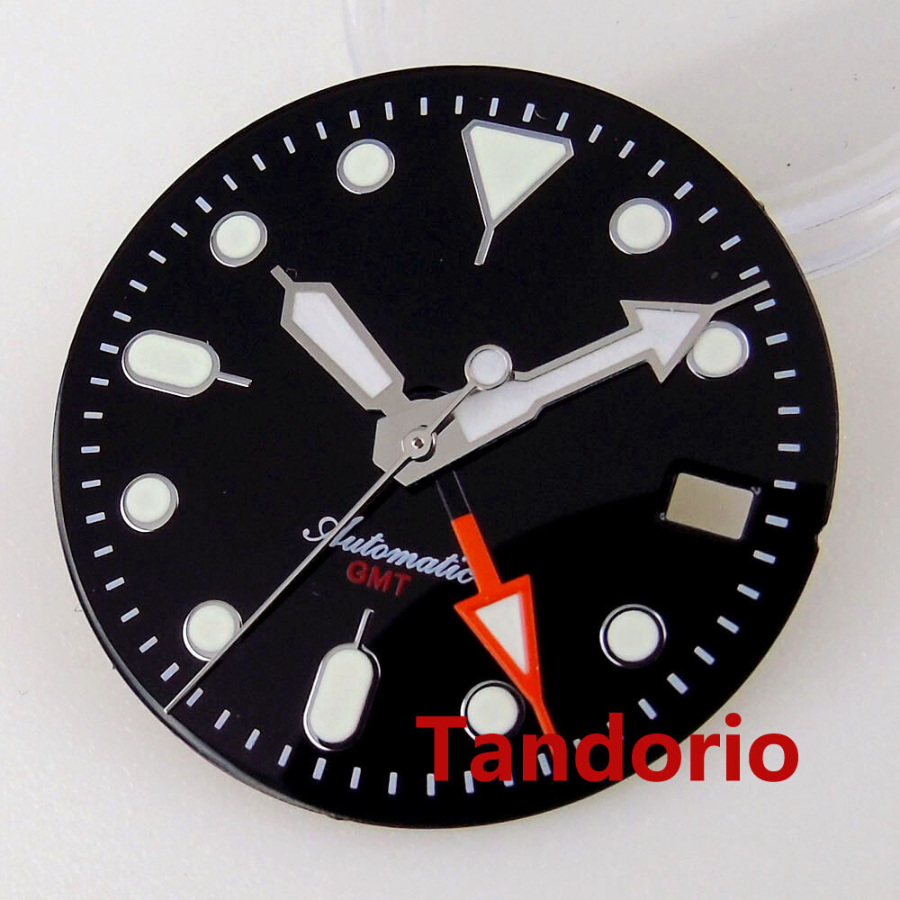 29mm Sterile Watch Dial Face Fit NH34A NH34 GMT Automatic Movement Date Luminous