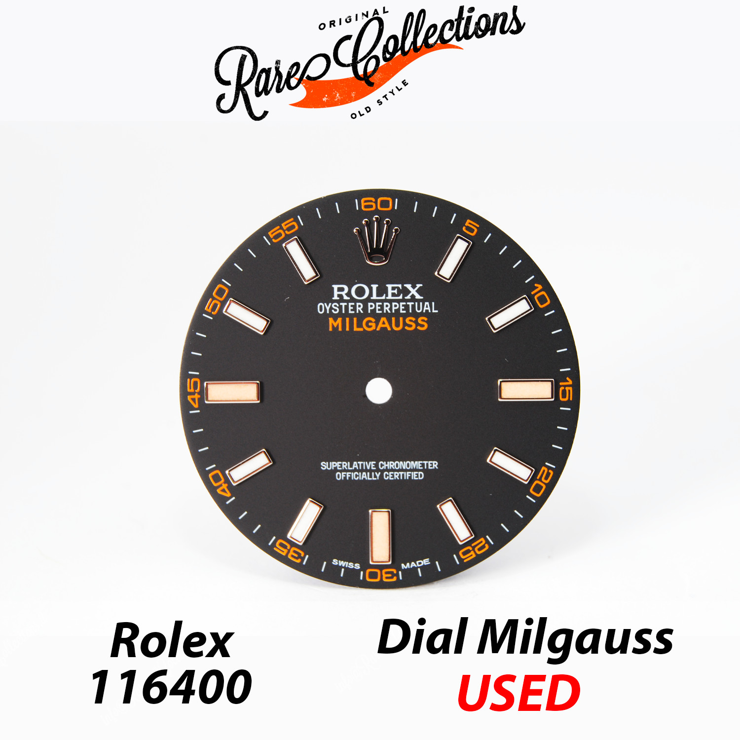 Black Milgauss Dial, Cromalight for Rolex (cod. Dial 116400) — Used Good Conditi
