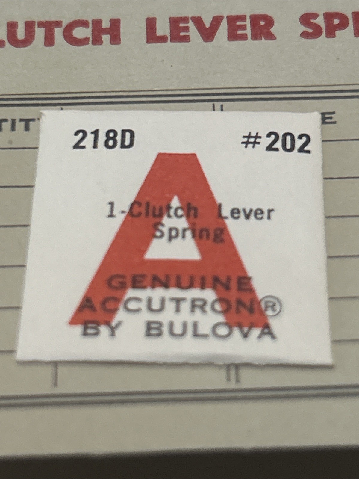 NOS Bulova Accutron 218D Clutch Lever Spring Watch Part #202