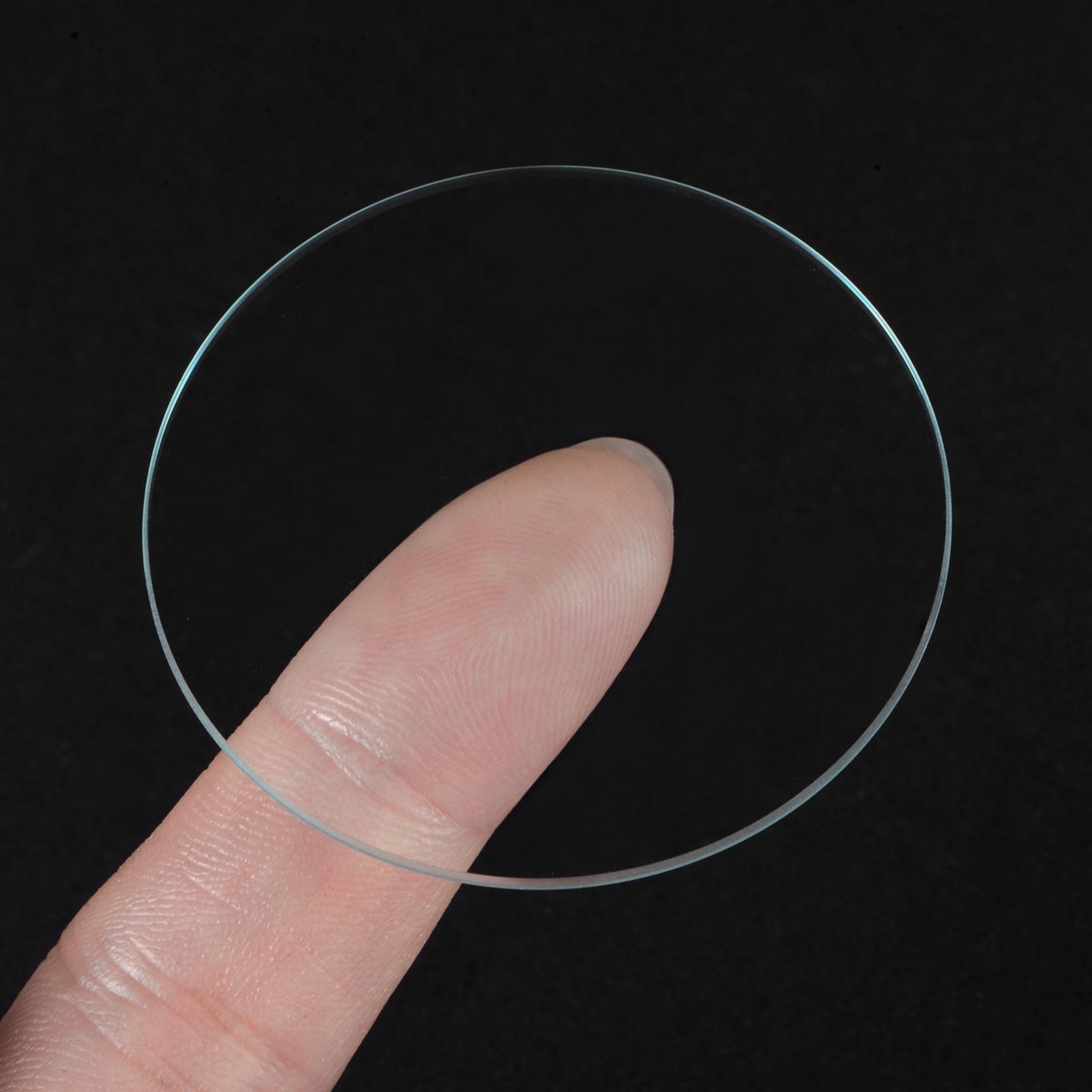 Round Flat Watch Crystal Glass Lens 45mm Dia. Partition replacement, 6pcs