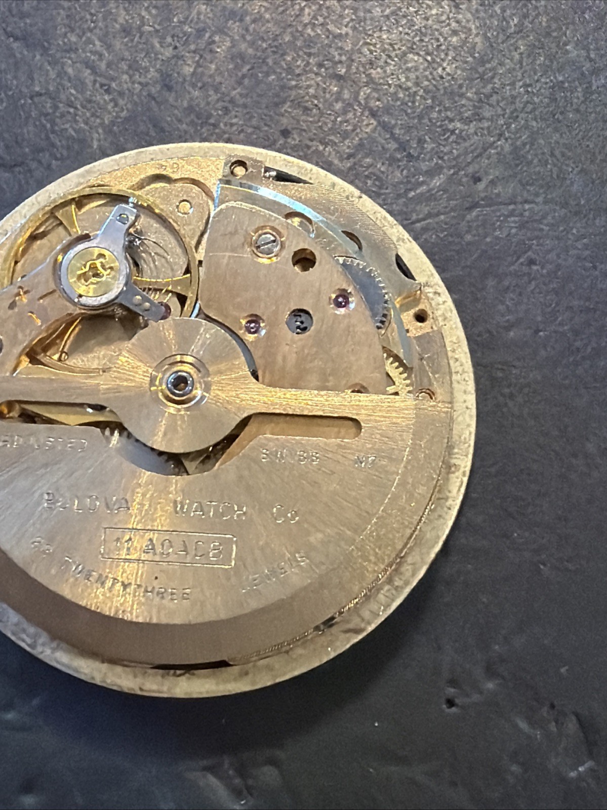 AC48 VTG Men Bulova Mechanical Watch Movement 23 Jewels Untested As Is Condition