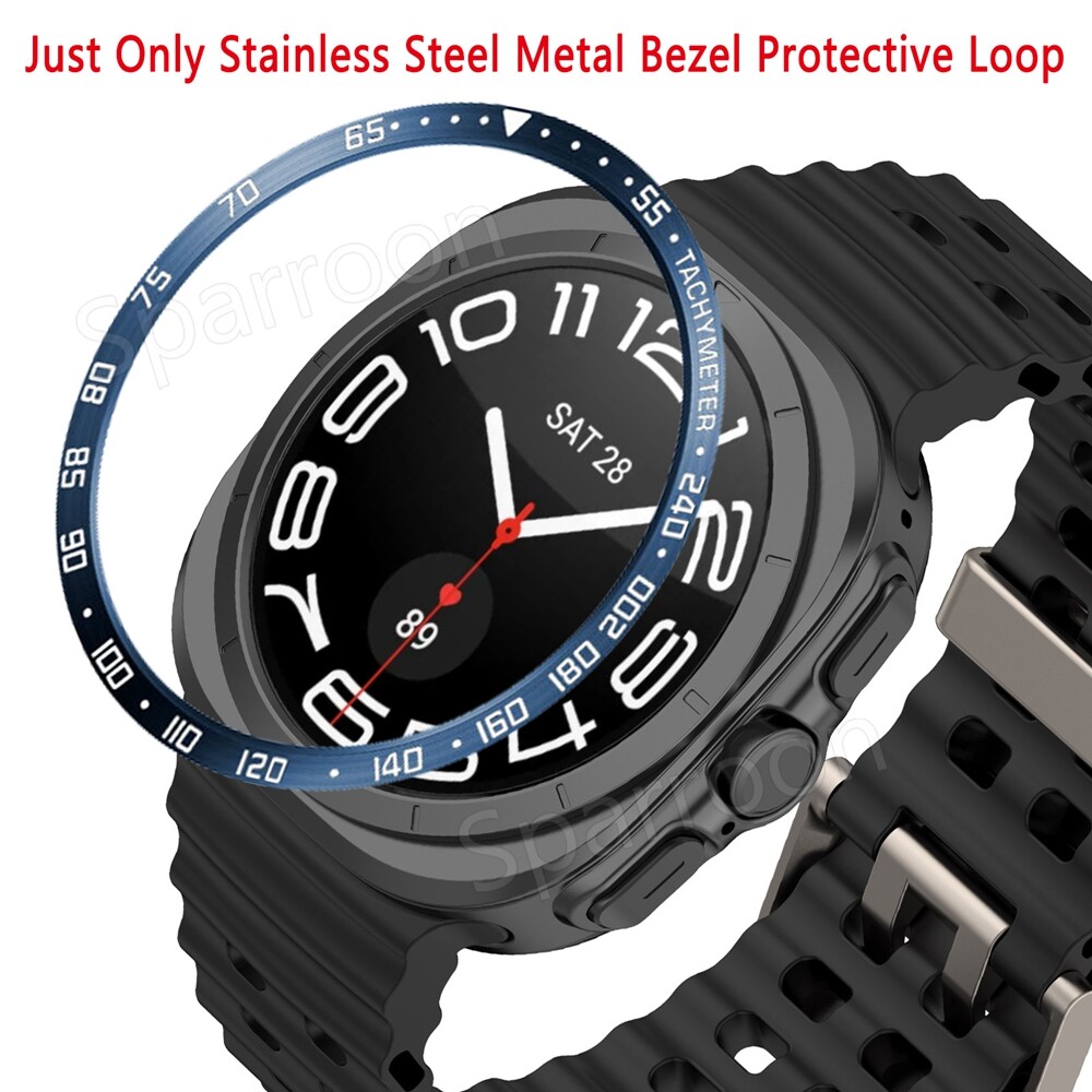 For Samsung Galaxy Watch Ultra 47mm Metal Bezel Ring Frame Case Protector Cover