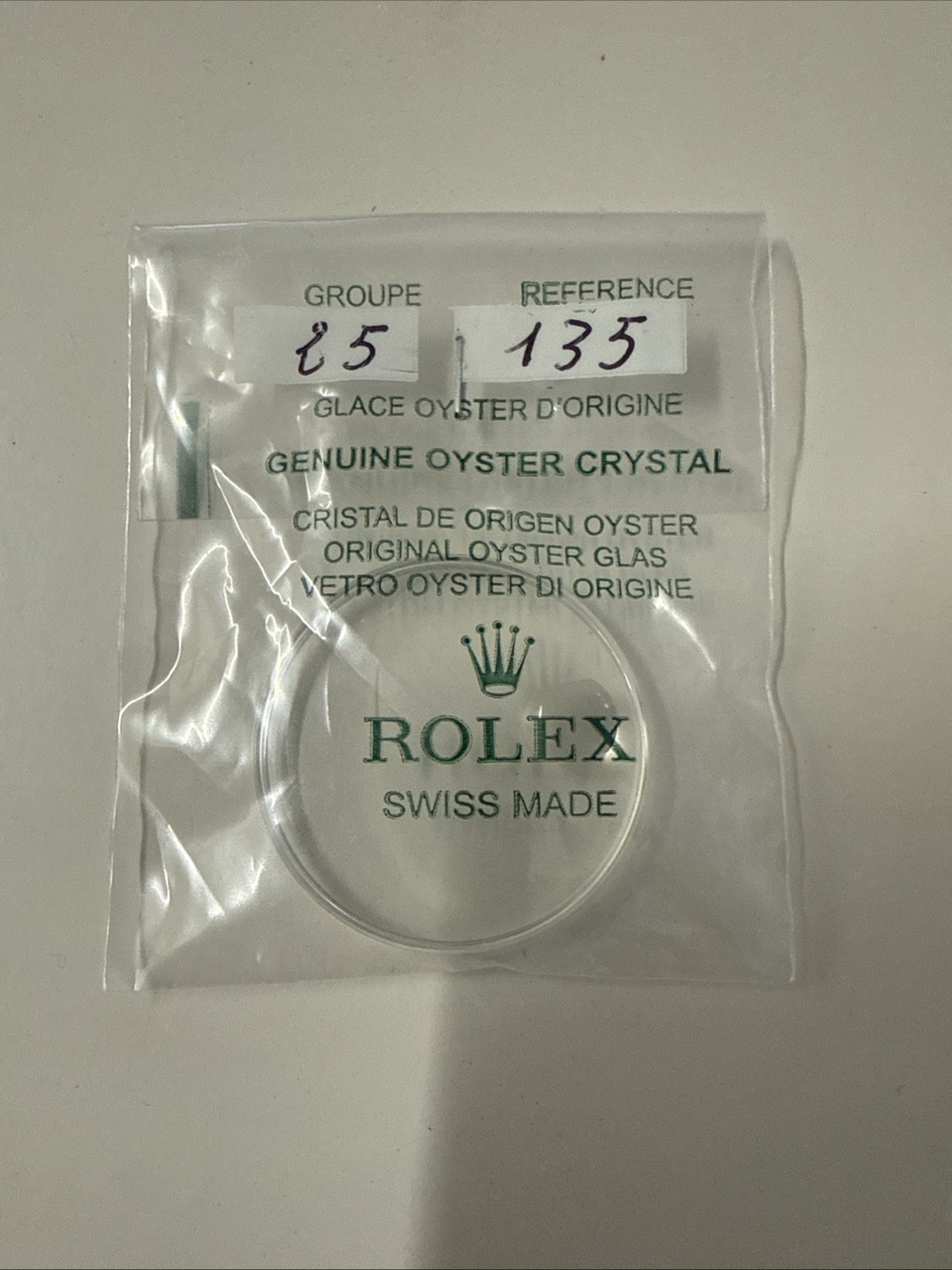 Genuine Rolex Crystal #135