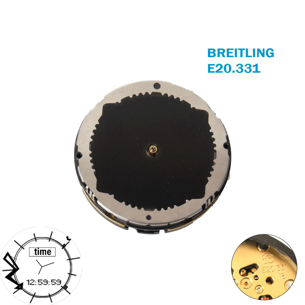 ETA E20.331 BREITLING Caliber (B68)-Digital-World Time-Alarm- Without Backlight.