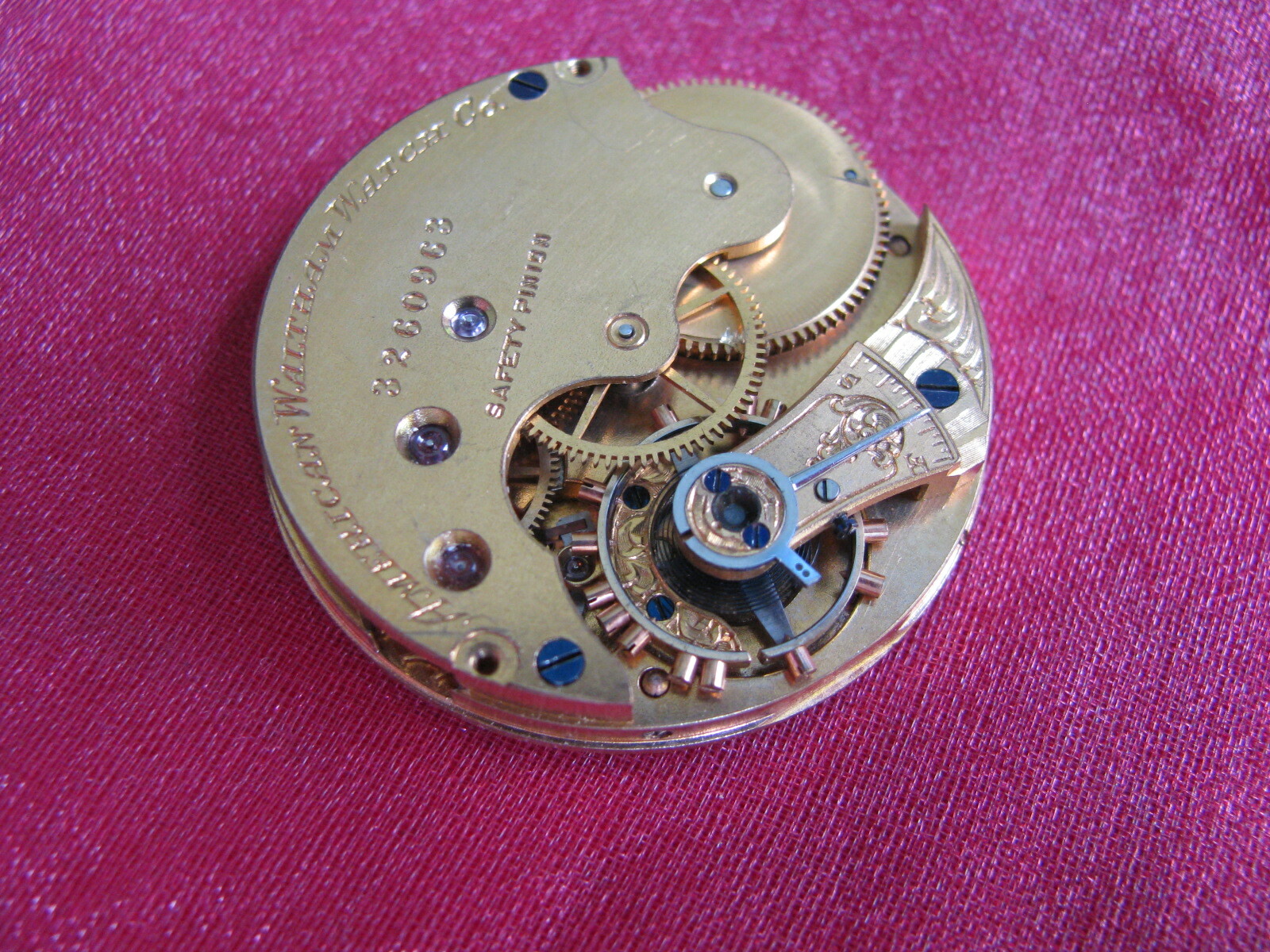 1887 American Watch Co Waltham 6s 11j Pocket Watch Movement, Parts/Repair