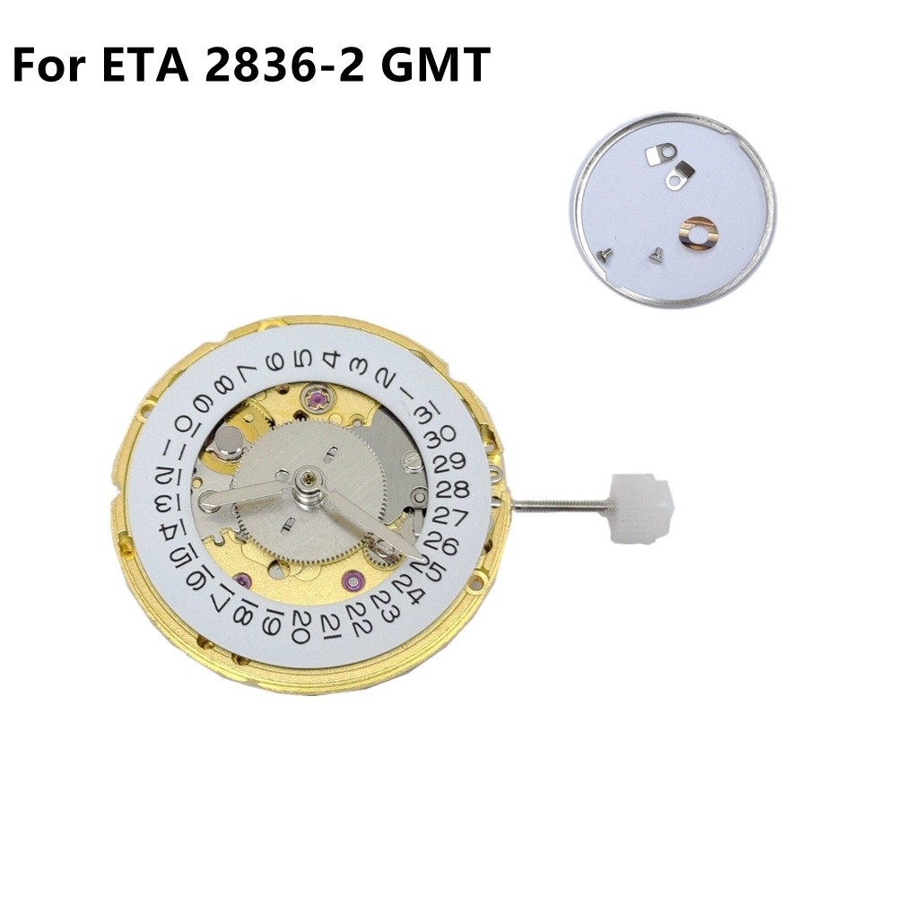 Gold Automatic Mechanical Watch Movement 4 Hands For ETA 2836-2 GMT Accessories;