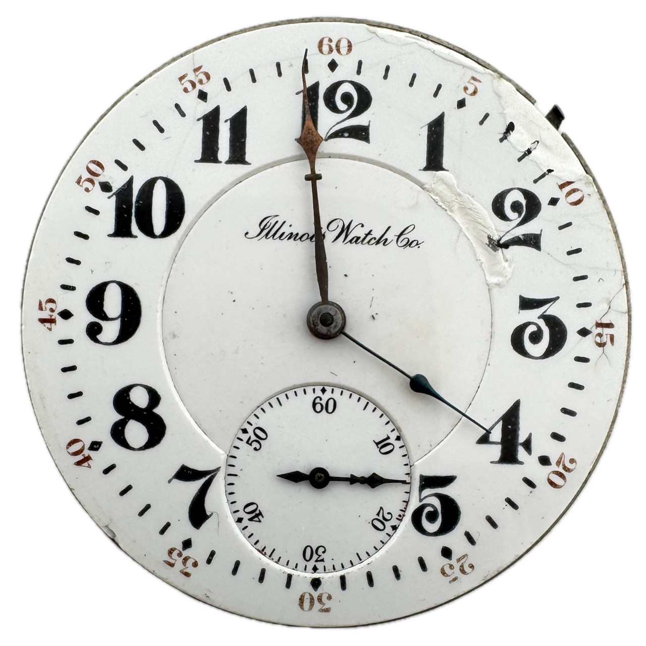 Antique 16 Size 1910 Illinois 989 Special 17 Jewel Pocket Watch Movement 185