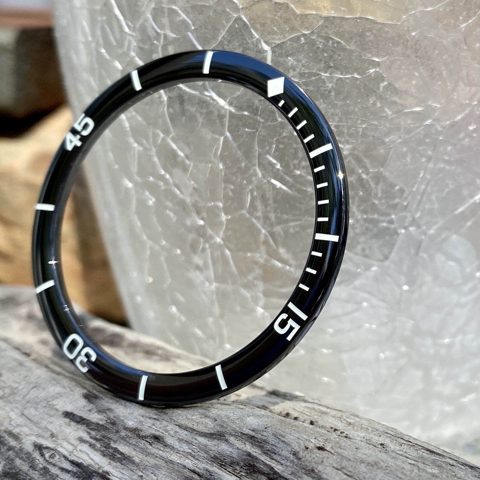 Ceramic Black “Fifty Five Fathoms” Bezel Insert for Seiko SKX SRPD ~ US Seller