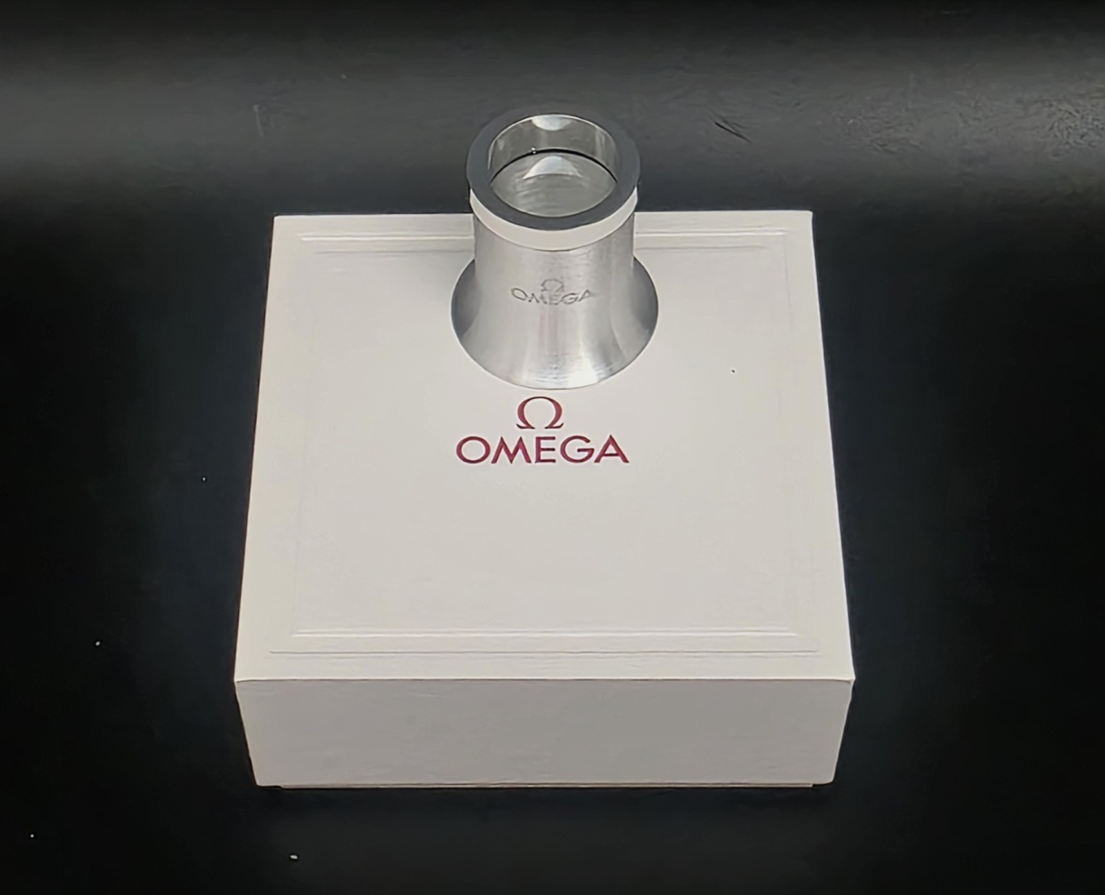 ORIGINAL OMEGA WATCH DEALER’S STAINLESS STEEL WATCHMAKER EYE LOUPE BRAND NEW