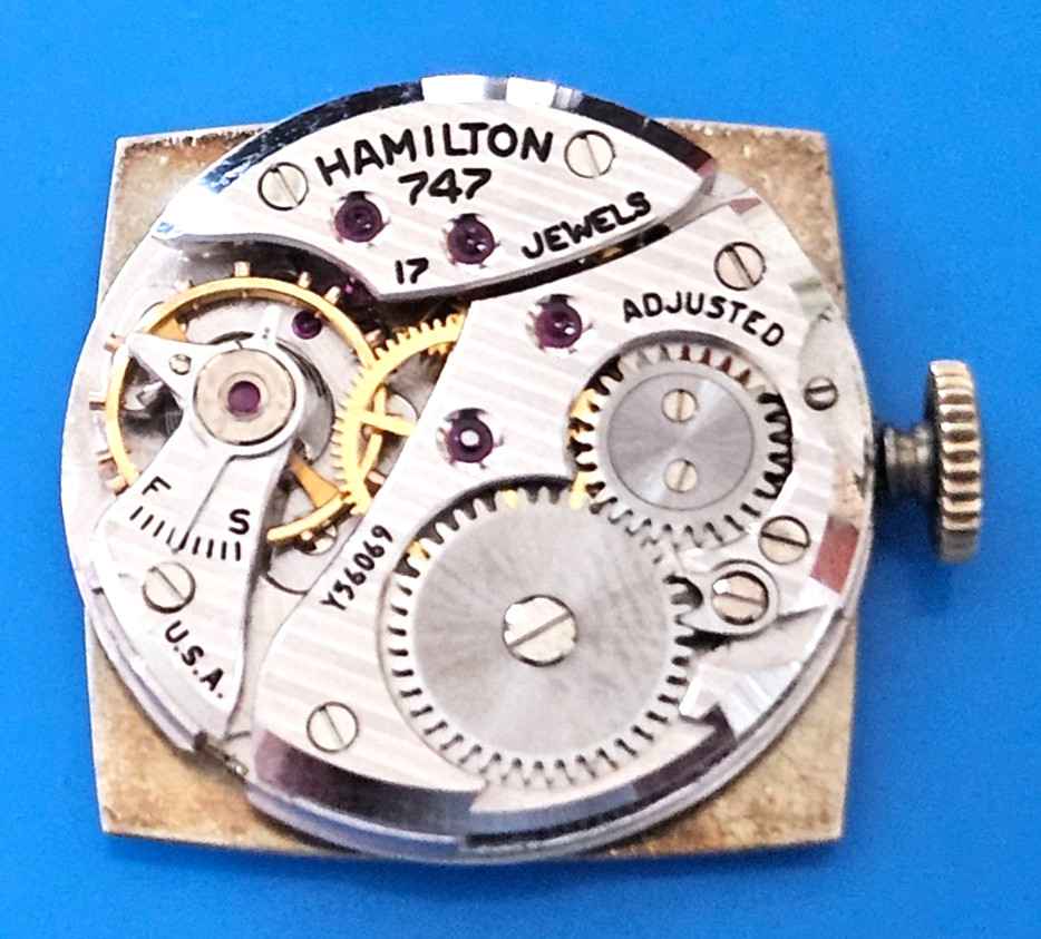 HAMILTON 747 17J Watch Movement (REMOVED FROM GOLD CASE/BALANCE RUNS) lot76