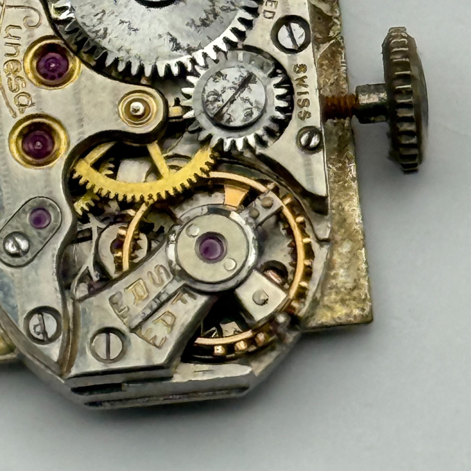 Lunesa L21 Watch Movement 17 Jewels Swiss Manual Wind Parts Repair 12.9mm