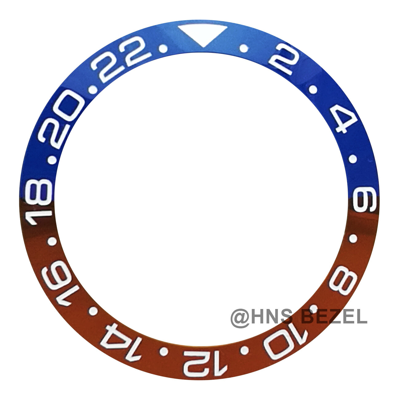 CERAMIC BEZEL FOR ROLEX 40MM GMT MASTER II PEPSI BLUE RED WHITE NUMBERS ENGRAVED