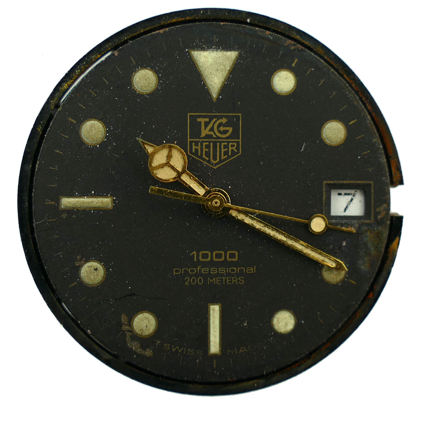 TAG HEUER 1000 PROFESSIONAL 200 METERS BLACK DIAL & 955114 MOVEMENT
