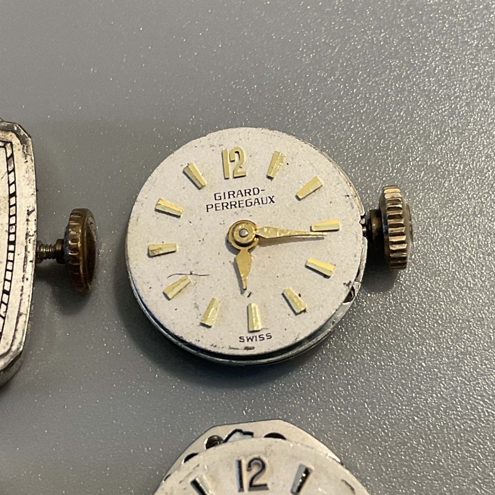 Lot 4 Vintage Girard Perregaux Quartz Wind Up Mechanical Watch Movement Ladies