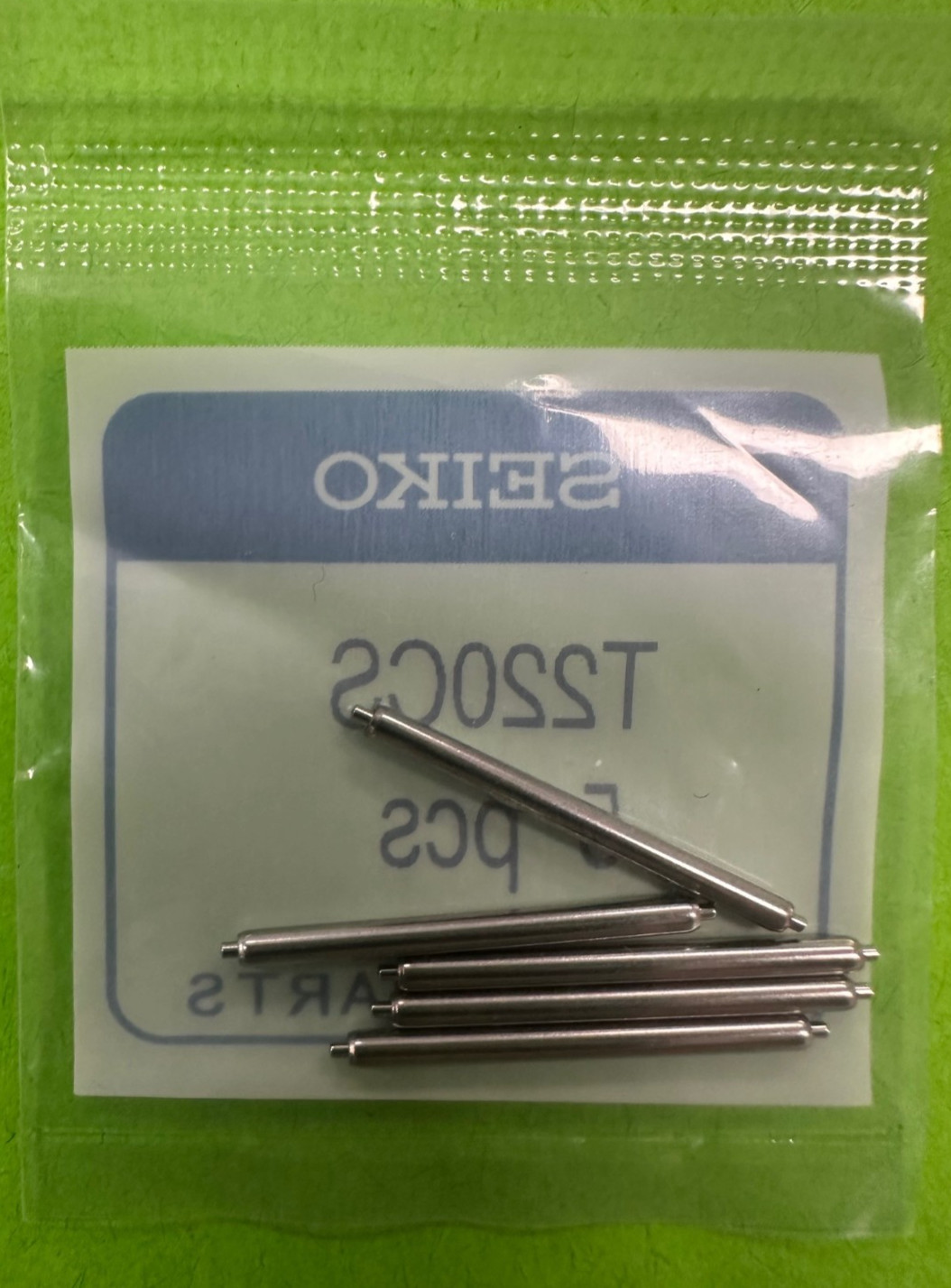 Seiko T220CS Spring Bar Genuine Parts for 22mm Set of 5 Genuine