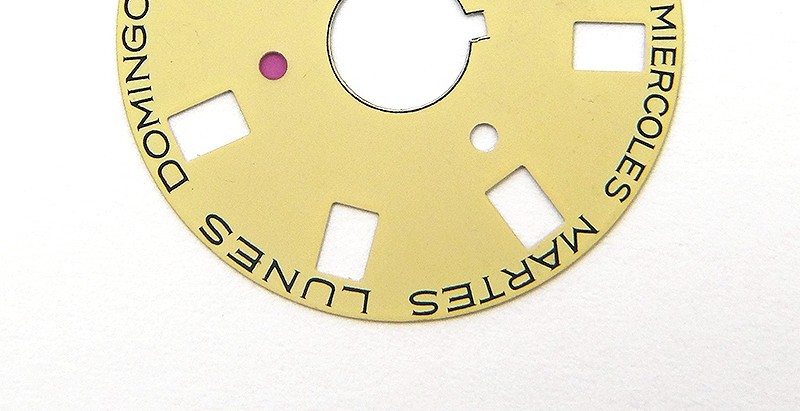 Genuine Rolex 3055 Spanish Beige Day Date Disc for Watch Model 18038 18048 18078