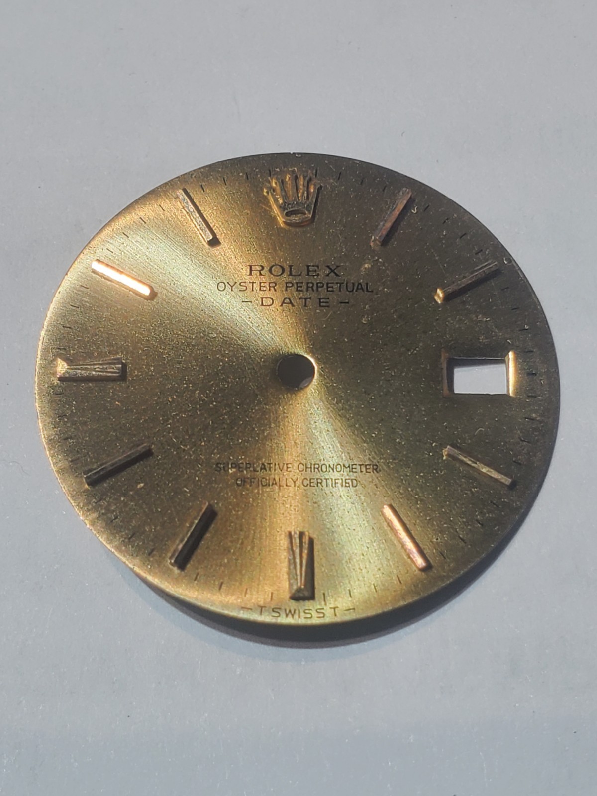 Used Rolex Oyster Perpetual Date Ref. 1500 Non-quickset Gold Dial & Hands Parts