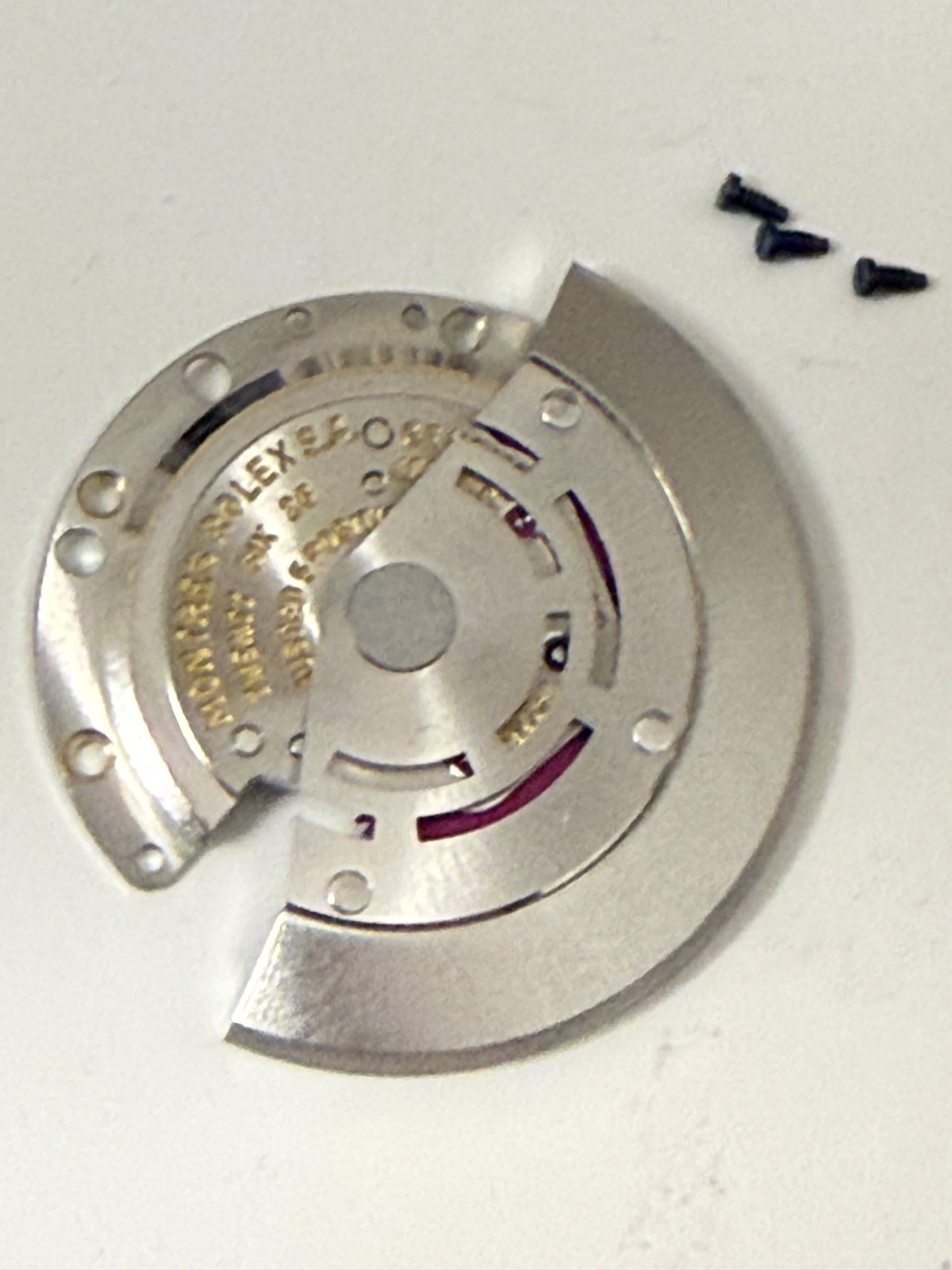 Genuine Vintage Rolex Cal 1556 Rotor Automatic bridge Complete perfect + screw