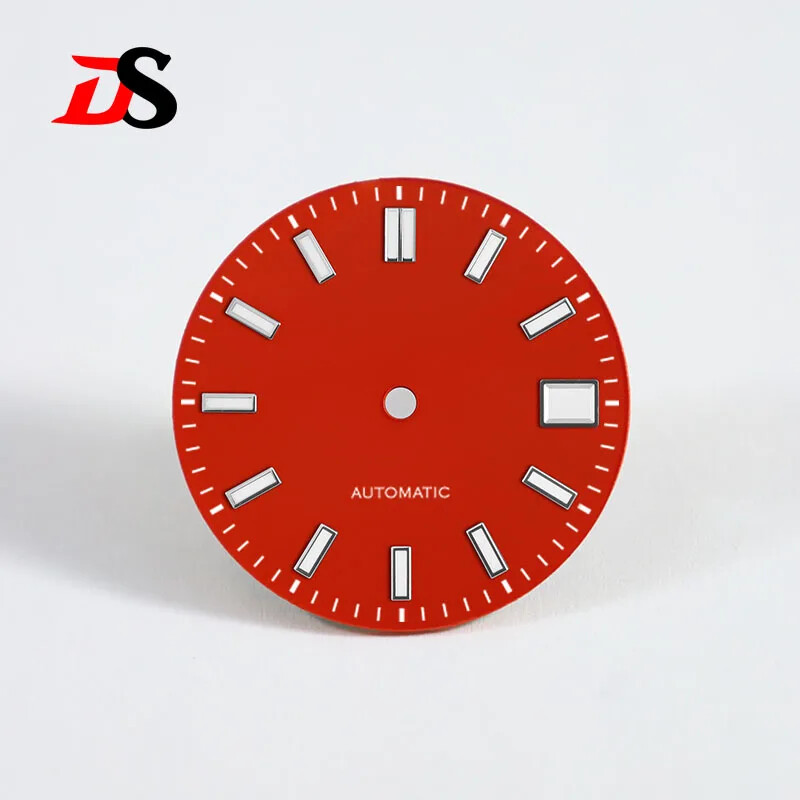 DS Natural Orange Agate Stone Dial Date Just S Mod 28.5mm NH35 Blue Lume Custom