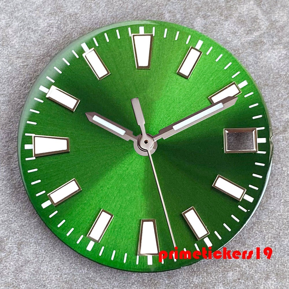29mm NH35 Watch Dial+Hands Set Sunburst Date Window Lume Wristwatch Accessories